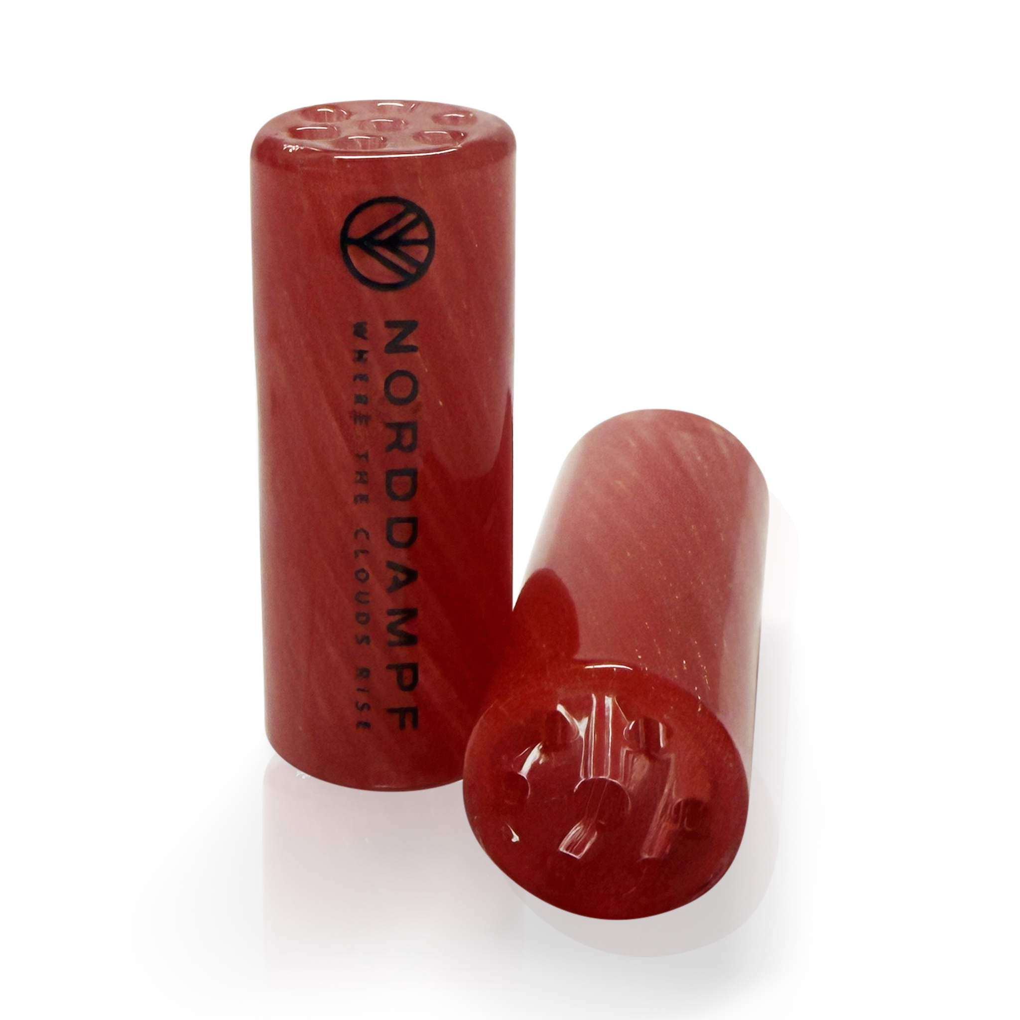 norddampf-relict-glasmundst-ck-vortex-rot-gold-glitter-30mm image 2
