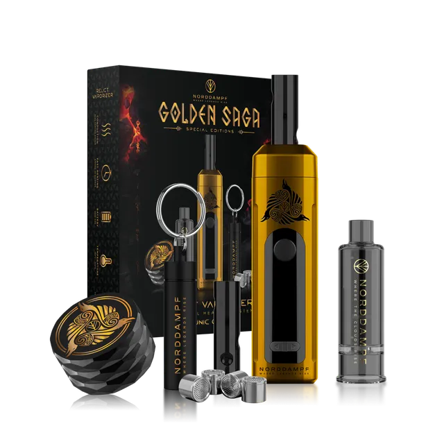 norddampf-relict-golden-saga-vaporizer-runic-gold-limited-edition image 1