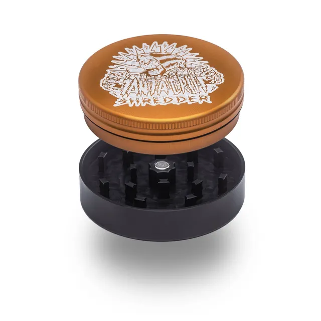 santa-cruz-shredder-aluminum-2-piece-large-herb-grinder-shocker-skull image 1